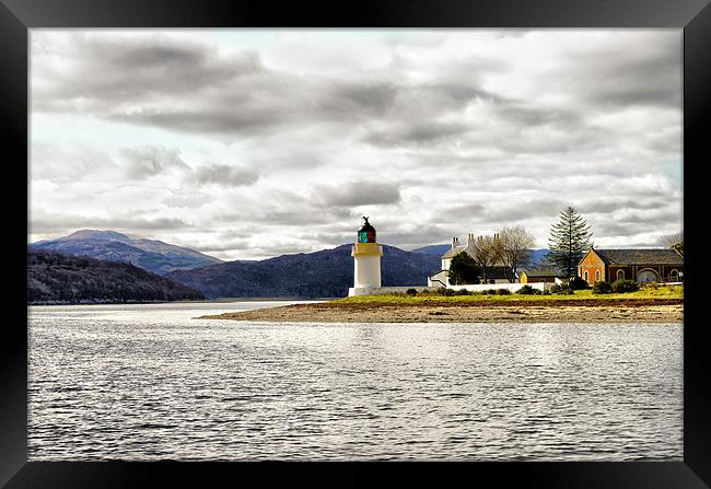 Corran Lighthouse, Loch Linnhe Framed Print by Jacqi Elmslie