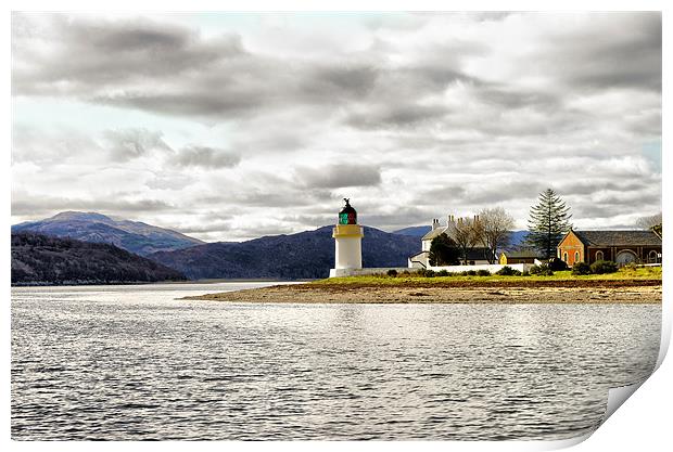 Corran Lighthouse, Loch Linnhe Print by Jacqi Elmslie