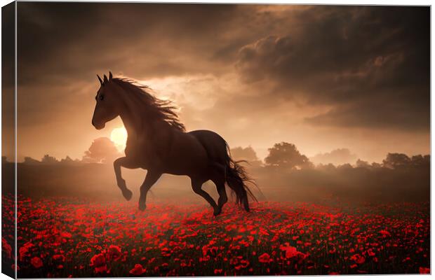 The War Horse Canvas Print by J Biggadike