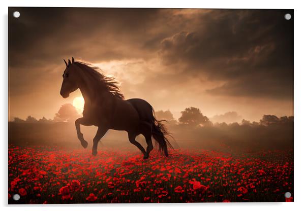 The War Horse Acrylic by J Biggadike