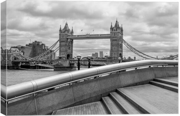 Tower Bridge in black and white Canvas Print by Jason Wells