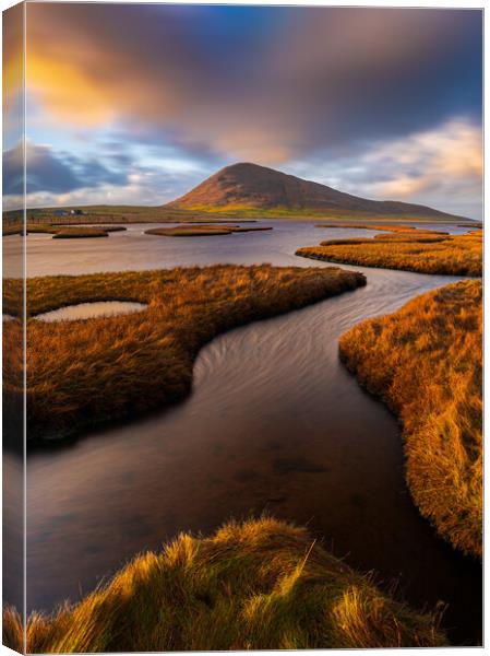 Isle of Harris Salt Flats Canvas Print by John Finney