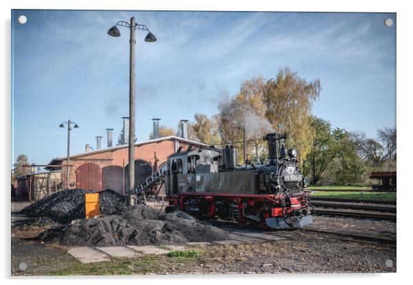 Old Lokomotive Acrylic by Steffen Gierok-Latniak