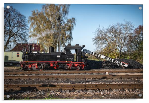 Nostalgie Lokomotive Acrylic by Steffen Gierok-Latniak