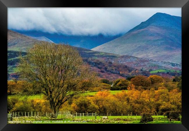 The mountains of Bethesda North Wales Framed Print by Phil Longfoot
