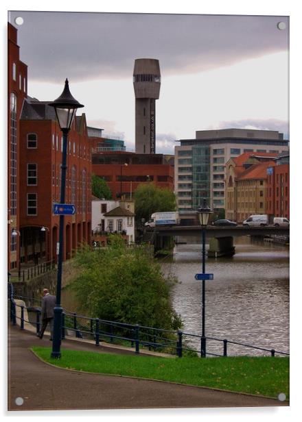 The Shot Tower, Bristol. Acrylic by Heather Goodwin