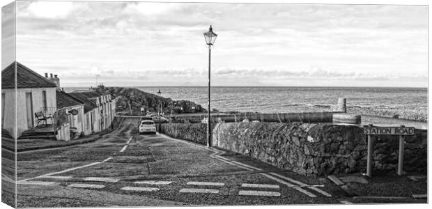 Dunure harbour road (Abstract)  Canvas Print by Allan Durward Photography