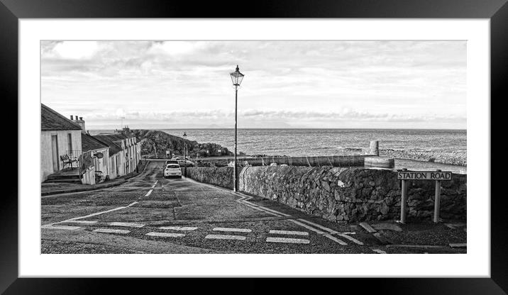 Dunure harbour road (Abstract)  Framed Mounted Print by Allan Durward Photography