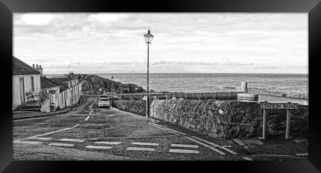 Dunure harbour road (Abstract)  Framed Print by Allan Durward Photography