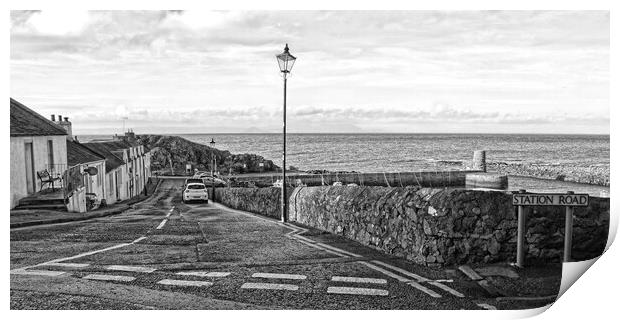 Dunure harbour road (Abstract)  Print by Allan Durward Photography