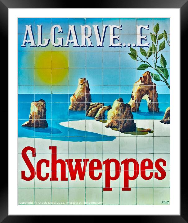 Vintage Schweppes Algarve Mosaic - Retouched Framed Mounted Print by Angelo DeVal
