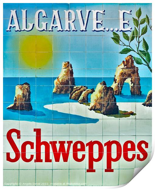 Vintage Schweppes Algarve Mosaic - Retouched Print by Angelo DeVal