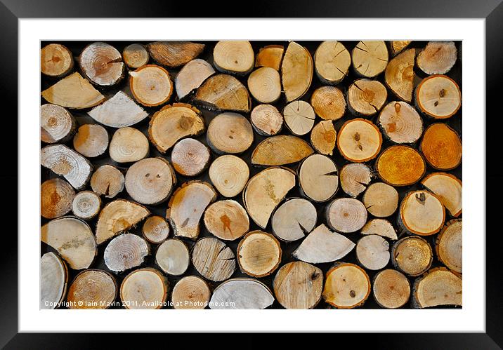 Log Jam Framed Mounted Print by Iain Mavin