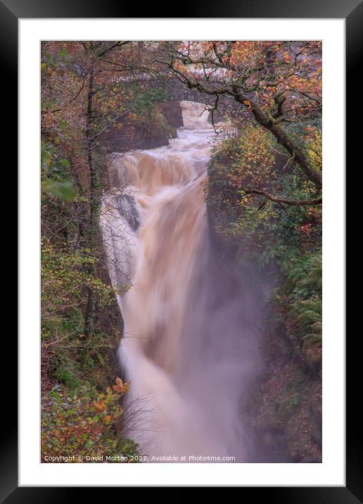 Aira Force in Spate Framed Mounted Print by David Morton