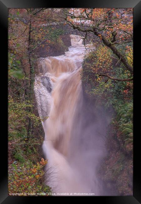 Aira Force in Spate Framed Print by David Morton