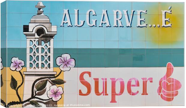 Vintage Schweppes Algarve Super Mosaic Canvas Print by Angelo DeVal