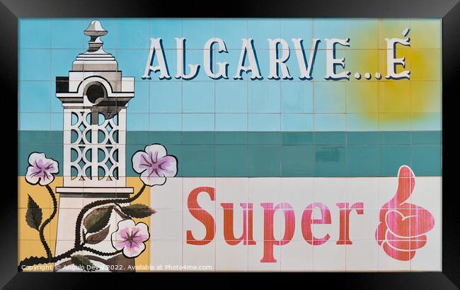 Vintage Schweppes Algarve Super Mosaic Framed Print by Angelo DeVal