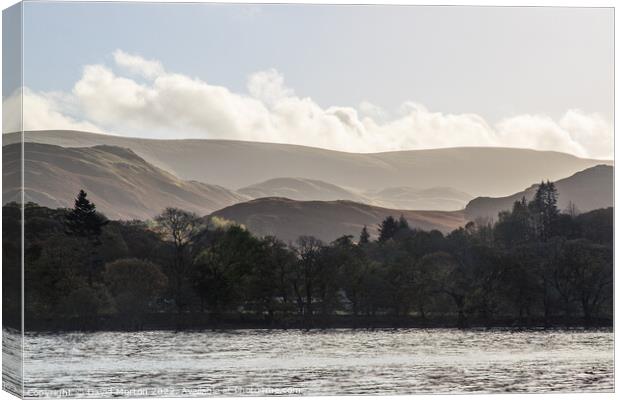 Martindale Common from Ullswater Ferry Canvas Print by David Morton
