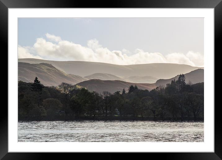 Martindale Common from Ullswater Ferry Framed Mounted Print by David Morton