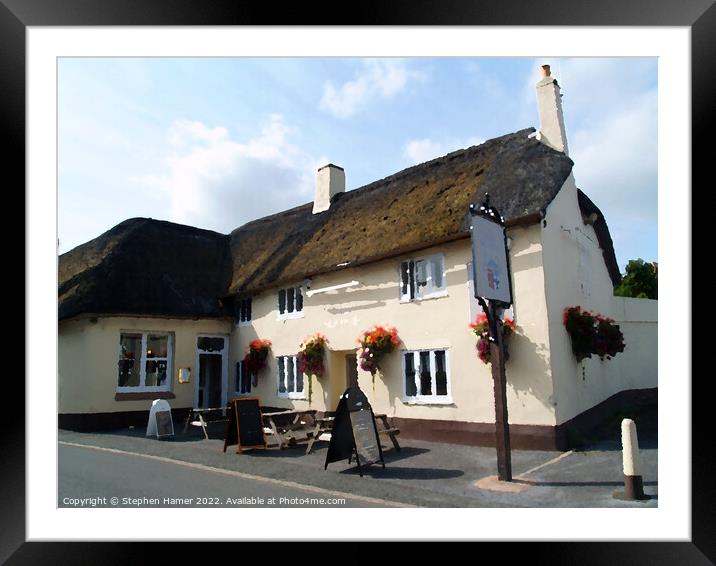 Rustic Charm at a Thatched Inn Framed Mounted Print by Stephen Hamer