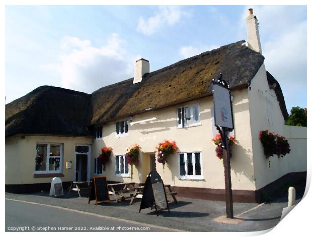 Rustic Charm at a Thatched Inn Print by Stephen Hamer