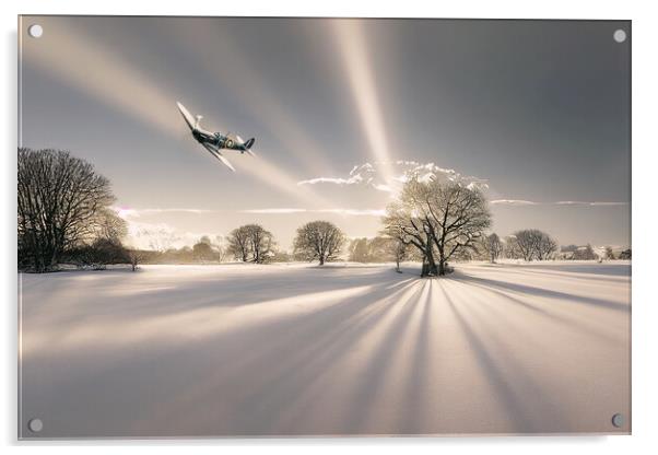 Spitfire Snow  Acrylic by J Biggadike