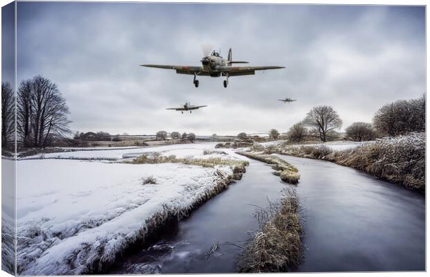 Hurricanes On Final Approach Canvas Print by J Biggadike