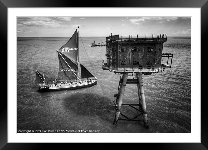 SB Greta at Red Sands 1 Framed Mounted Print by Evolution Drone