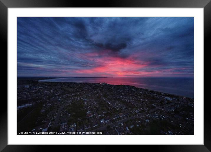 Sky cloud Framed Mounted Print by Evolution Drone
