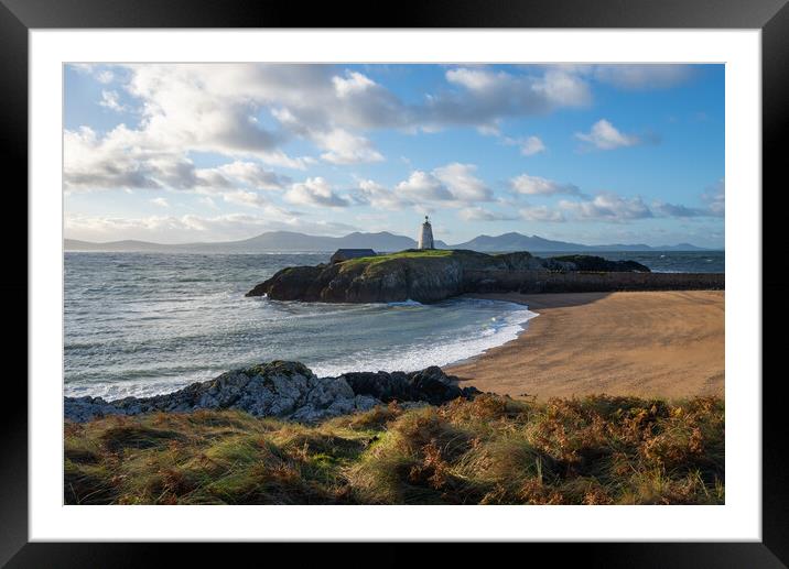 Beautiful morning on Ynys Llanddwyn, Anglesey, North Wales Framed Mounted Print by Andrew Kearton