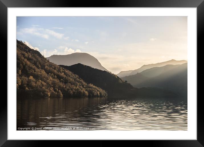 Ullswater and the Fells of Fairfield and Helvellyn Framed Mounted Print by David Morton