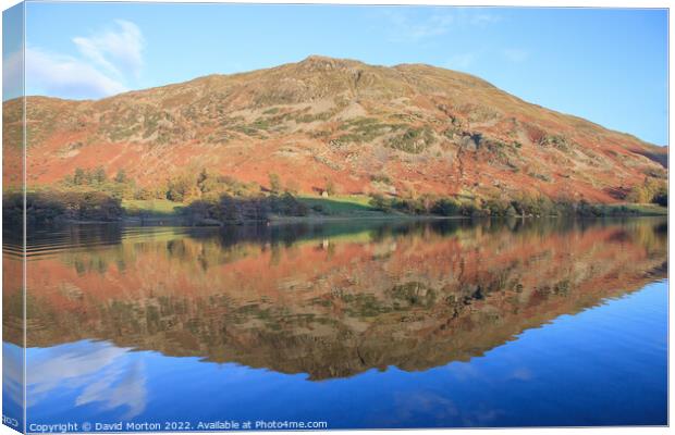 Place Fell reflected in Ullswater Canvas Print by David Morton
