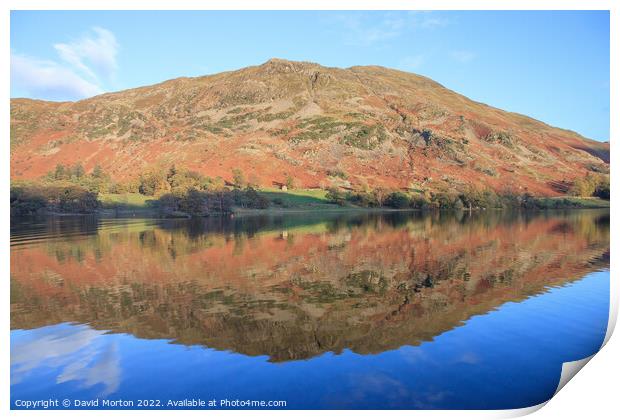 Place Fell reflected in Ullswater Print by David Morton