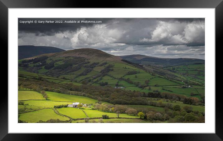 Sunbeam on the Welsh Countryside Framed Mounted Print by Gary Parker