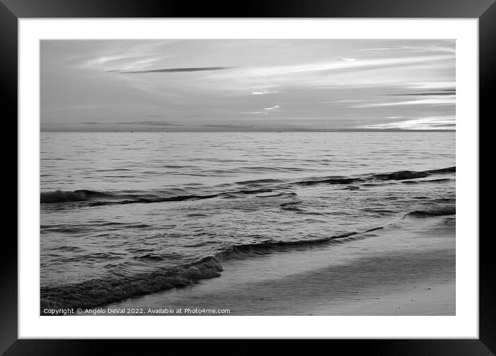 Monochrome Waves Quinta do Lago Framed Mounted Print by Angelo DeVal