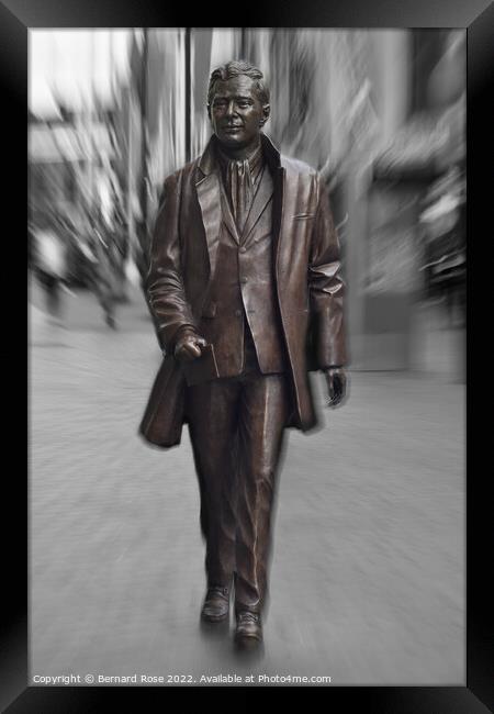 Brian Epstein Statue in Liverpool Framed Print by Bernard Rose Photography