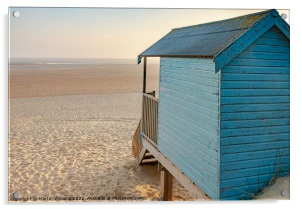 Looking out to sea - Beach hut at Wells-Next-the-Sea Acrylic by Martin Williams