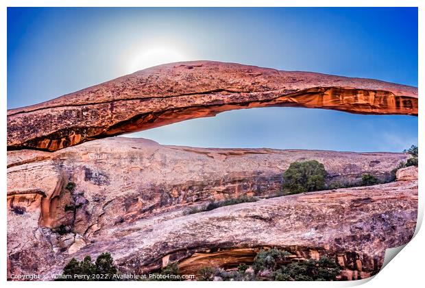 Landscape Arch Sun Devils Garden Arches National Park Moab Utah  Print by William Perry