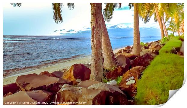 Polynesian  Beachscape Print by Errol D'Souza