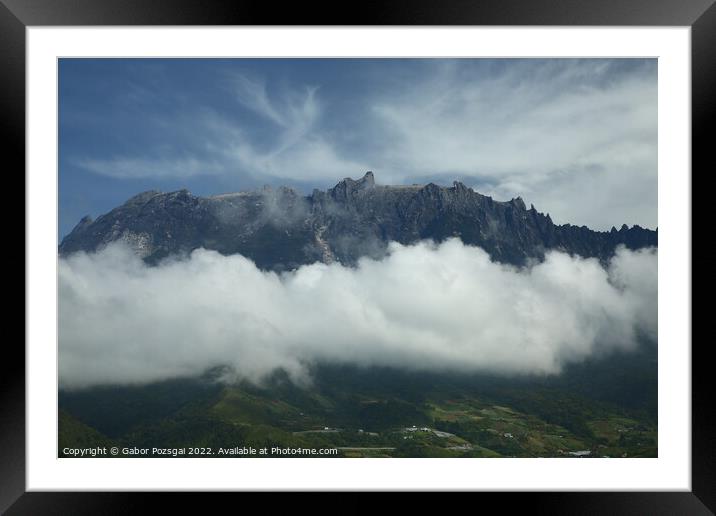 Mount Kinabalu Framed Mounted Print by Gabor Pozsgai