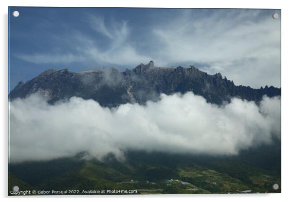 Mount Kinabalu Acrylic by Gabor Pozsgai