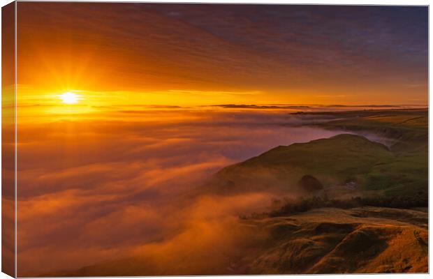 A Peak District Sunrise Canvas Print by John Finney