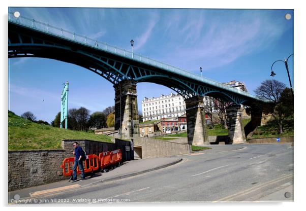 The Spa footbridge at Scarborough. Acrylic by john hill