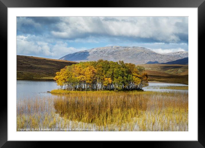 Loch Awe Tree Island Framed Mounted Print by Rick Bowden