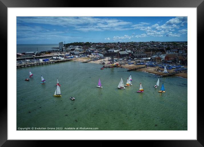 Sailing Time Framed Mounted Print by Evolution Drone