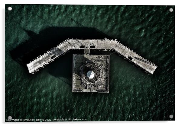 Herne Bay Pier Head Acrylic by Evolution Drone