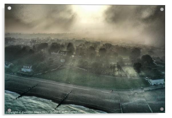Whitstable Castle Mist Acrylic by Evolution Drone