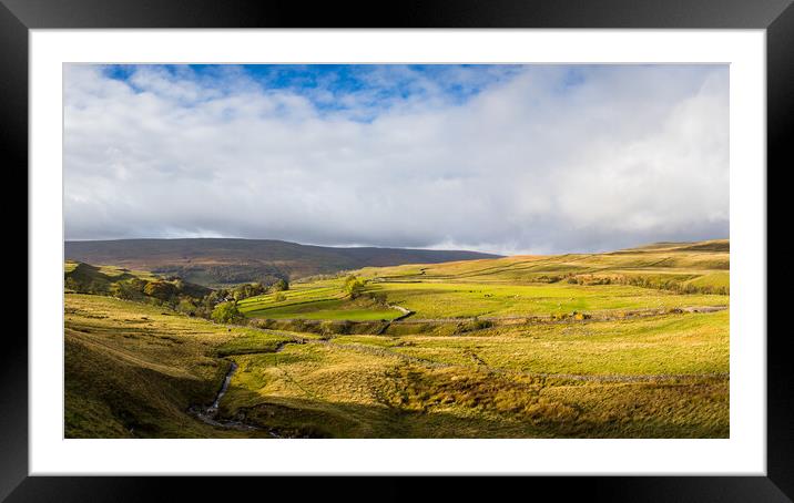 Wharfedale Valley panorama Framed Mounted Print by Jason Wells