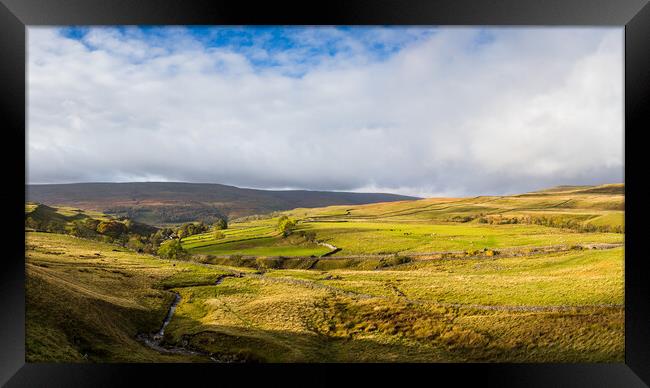 Wharfedale Valley panorama Framed Print by Jason Wells