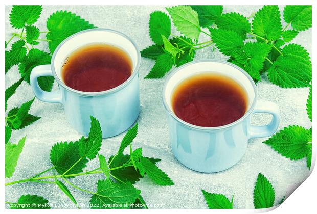 Medicinal herbal tea. Print by Mykola Lunov Mykola